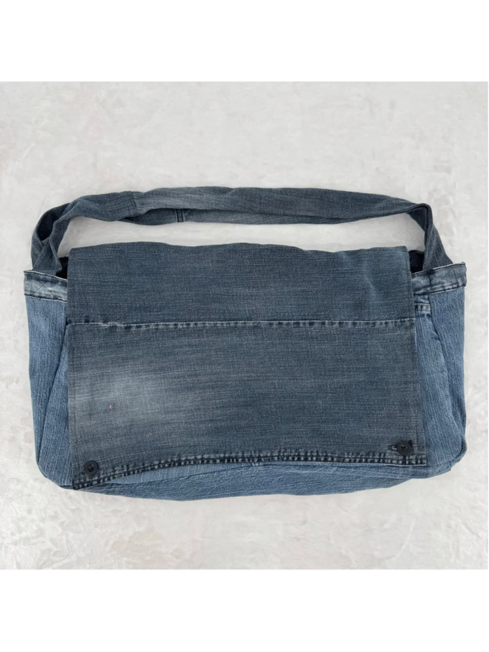 Handmade Upcycled Denim Jeans Large Hobo Tote Bag Cabelas Boho Grunge